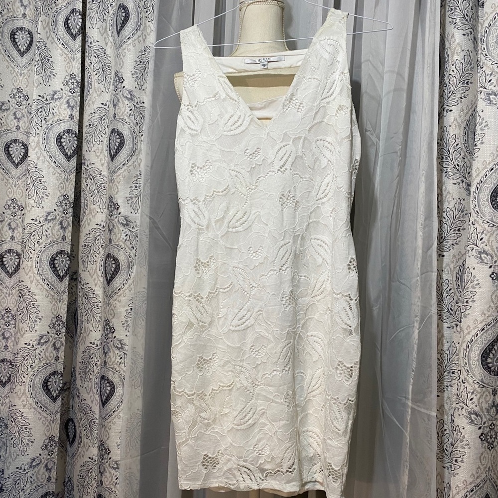 Guess White Lace Dress